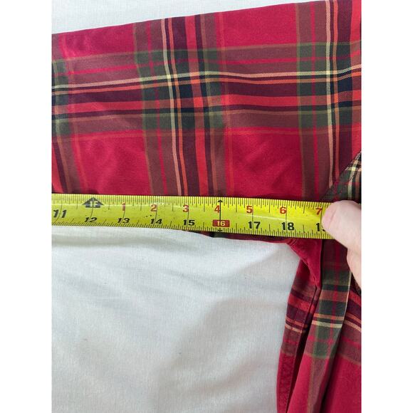 Vintage Lauren by Ralph Lauren Women's sz S Petite Red Plaid Button Down Flannel - Picture 9 of 11
